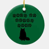 私はメインの私のあらいぐまを愛します--黒い文字 セラミックオーナメント (裏面)