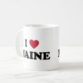 私はメインを愛します コーヒーマグカップ (正面左)