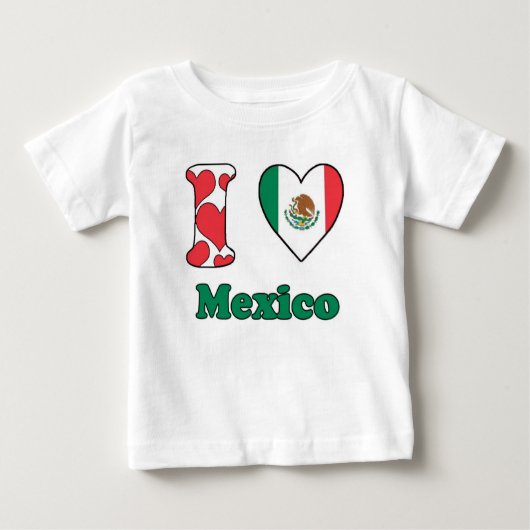 私はメキシコが大好きだ ベビーTシャツ (正面)