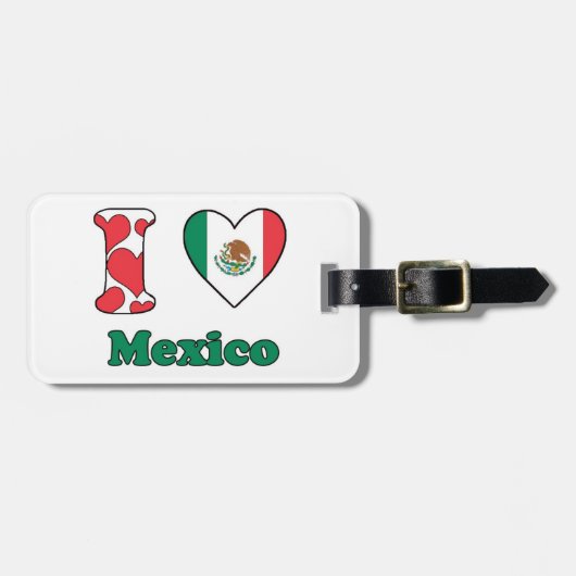 私はメキシコが大好きだ ラゲッジタグ (正面横)