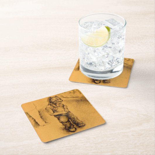 私はメキシコの失ったル・ティアンギーにいる スクエアペーパーコースター (インサイチュ)