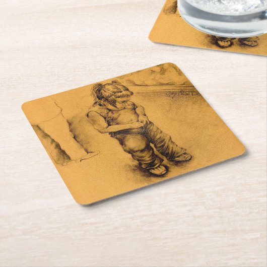 私はメキシコの失ったル・ティアンギーにいる スクエアペーパーコースター (アングル)