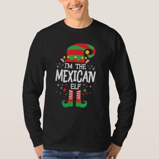 私はメキシコの小妖精や小人家族グループマッチングChristma Tシャツ (正面)