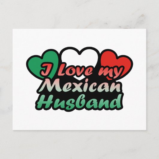 私はメキシコ人の夫を愛している ポストカード (正面)
