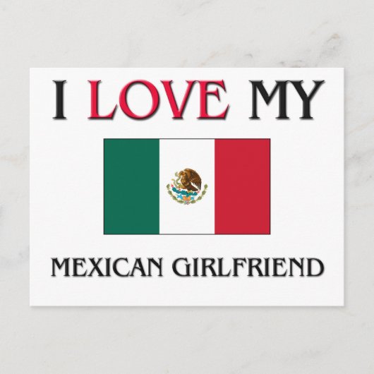 私はメキシコ人の彼女を愛している ポストカード (正面)