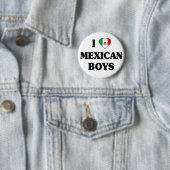 私はメキシコ男の子ボタンを愛します 缶バッジ (インサイチュ)