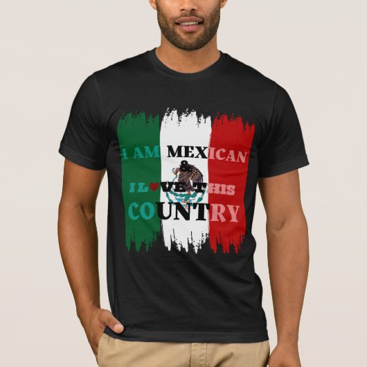 私はメキシコ、ヒスパニック伝統月のギフト Tシャツ (正面)