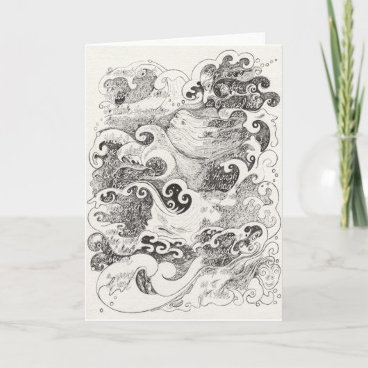 "私はメッセージカード海によって"の静かに坐ることを行きました カード (正面)