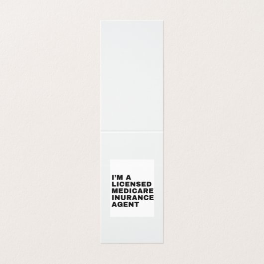 私はメディケア保険代理店の資格を持っています 名刺 (外部フラット)