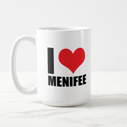 私はメニフィーが大好き コーヒーマグカップ (左)