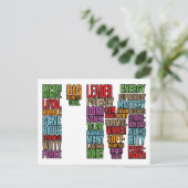 私はメラニン女性の動機感動的前向き付け シーズンポストカード (スタンド正面)