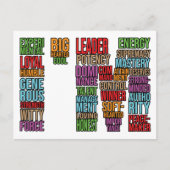 私はメラニン女性の動機感動的前向き付け シーズンポストカード (正面)