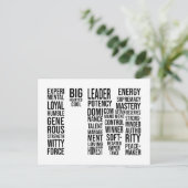 私はメラニン女性の動機感動的前向き付け シーズンポストカード (スタンド正面)