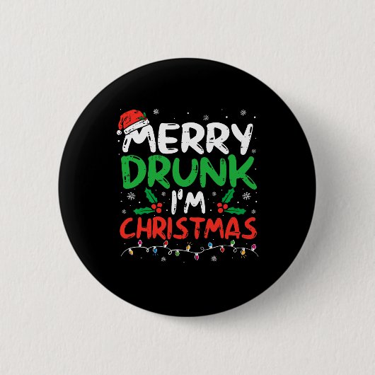 私はメリー飲クリスマスおもしろいのクリスマス博士。 缶バッジ (正面)