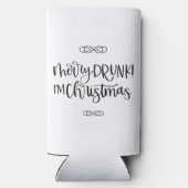 私はメリー飲クリスマスだ |飲おもしろいみユーモア スリム缶クーラー (裏面)
