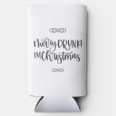 私はメリー飲クリスマスだ |飲おもしろいみユーモア スリム缶クーラー (正面)