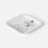 私はメルトダウンを持っている – おもしろい雪だるまデザイン ペーパープレート (傾斜あり)