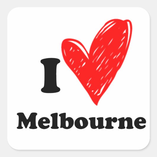 私はメルボルンが大好き スクエアシール (正面)