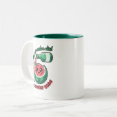 私はメロンダイエットおもしろいだ ツートーンマグカップ (正面左)