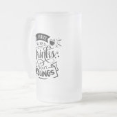 私はメンズギフトの飲み物を混ぜおもしろいて飲む フロストグラスビールジョッキ (正面左)