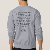 私はメンズクルーネックのスウェットシャツに選ばれた スウェットシャツ (裏面)