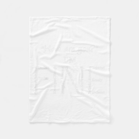 私はメンテ素晴らしィーの自殺予防アウェアだ フリースブランケット (正面)