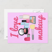 私はメーキャップ葉書が大好き ポストカード (正面/裏面)