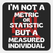 私はメートルではない…しかし、測定された個人 スクエアシール (正面)