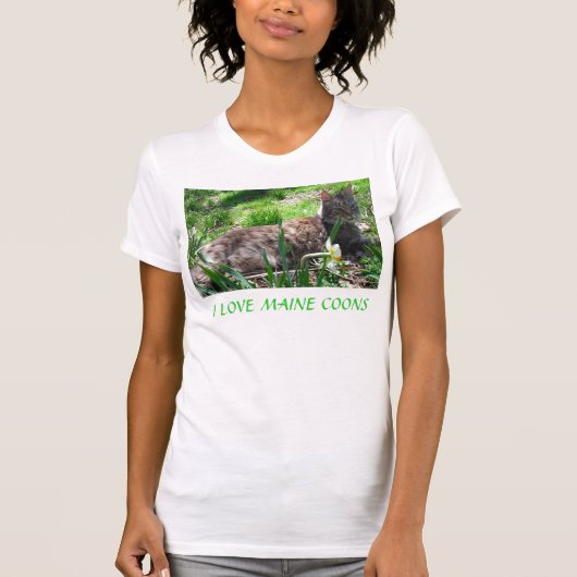 私はメーヌクオンズが大好き Tシャツ (正面)