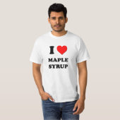 私はメープルシロップを愛します Tシャツ (正面フル)