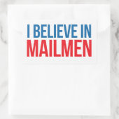 私はメー信じルメンのステッカーに 長方形シール (バッグ)