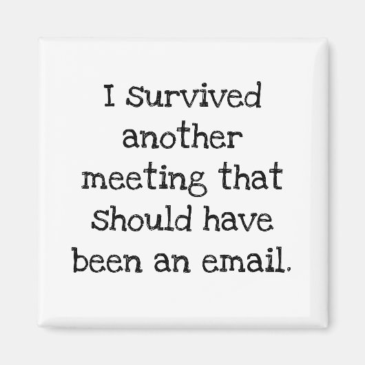 私はメ生き延びールになるはずだった会議 マグネット (正面)