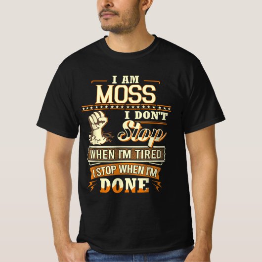 私はモス。疲れても止まらない Tシャツ (正面)