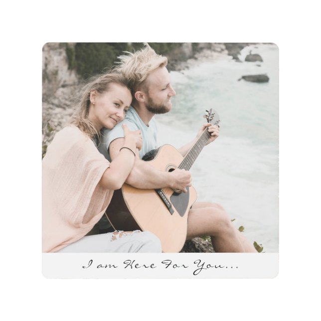 私はモダンあなたの書道写真のためにここにいる メタルプリント (正面)