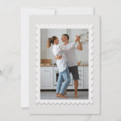 私はモダンあなたを愛する写真ホリデーカード サンキューカード (裏面)