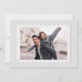 私はモダンあなたを愛する写真ホリデーカード サンキューカード (裏面)