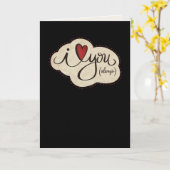 私はモダンいつも黒い夫の配偶者を愛している カード (黄色い花)