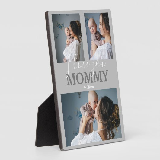 私はモダンママを愛している | 3フォトコラージュのプラーク フォトプラーク (側面)