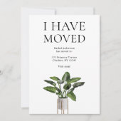 私はモダン住所の鉢植えの変更を移した 案内状 (正面)