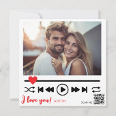 私はモダン、あなたの曲のバレンタインデーの写真を愛している シーズンカード (正面)