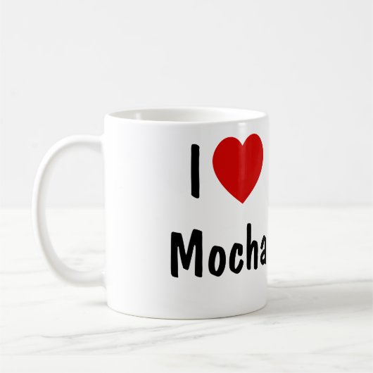 私はモチャコーヒーが大好き コーヒーマグカップ (左)