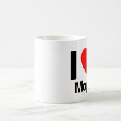 私はモップが大好きだ コーヒーマグカップ (中央)