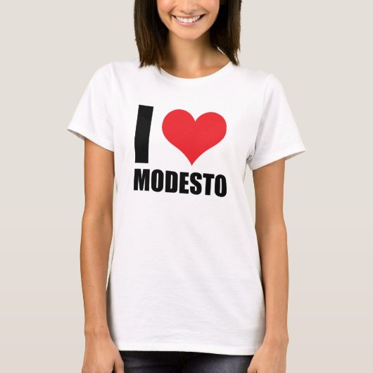 私はモデストが大好き Tシャツ (正面)