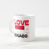 私はモナコを愛します コーヒーマグカップ (正面左)