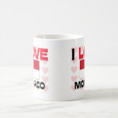 私はモナコを愛します コーヒーマグカップ (中央)