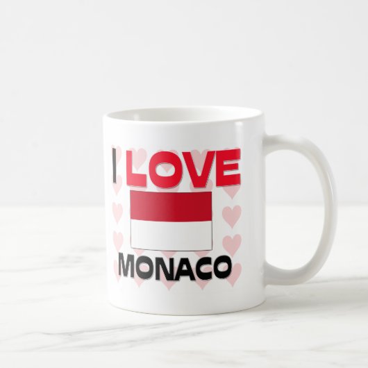 私はモナコを愛します コーヒーマグカップ (右)