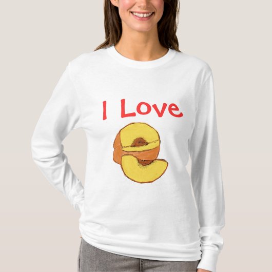 私はモモを愛します Tシャツ (正面)