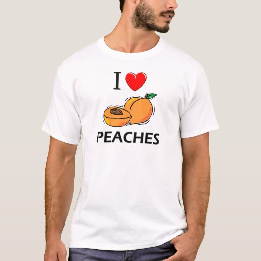 私はモモを愛します Tシャツ (正面)