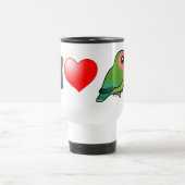 私はモモ顔の仲の良い恋人同士を愛します トラベルマグ (中央)