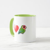 私はモモ顔の仲の良い恋人同士を愛します マグカップ (正面左)